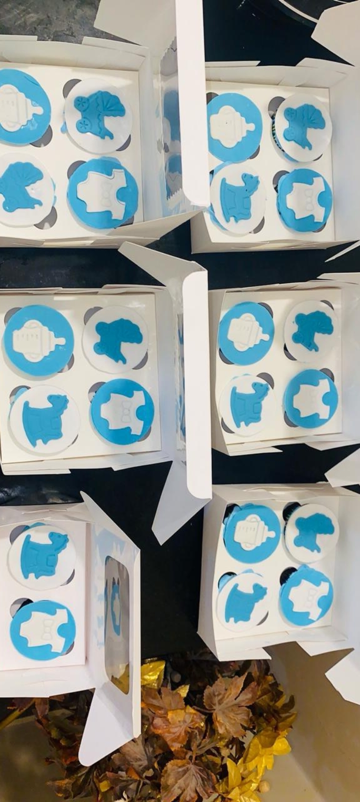 Theme bulk order cupcakes numbered 1-9 for newborn baby Murtuza Malik celebration - Numbered Cupcakes Karachi By Whisk And Sift